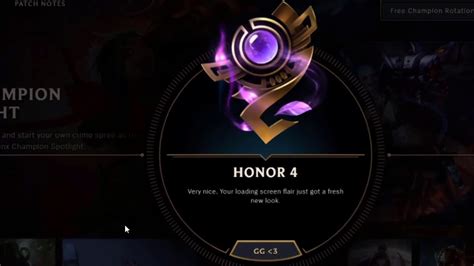 honor level 4 lol